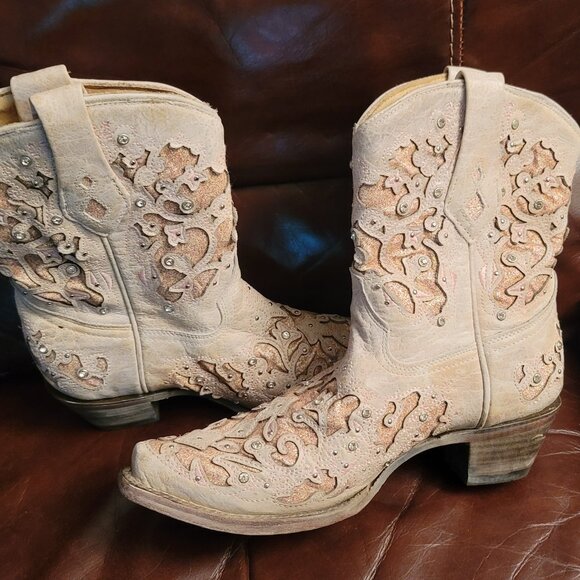 CORRAL LADIES HANDCRAFTED COWBOY BOOTS SIZE 7.5M (81811) - Picture 9 of 16